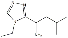 1-(4-ethyl-4H-1,2,4-triazol-3-yl)-3-methylbutan-1-amine 结构式