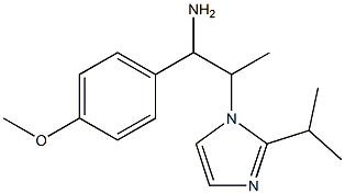 1-(4-methoxyphenyl)-2-[2-(propan-2-yl)-1H-imidazol-1-yl]propan-1-amine 结构式