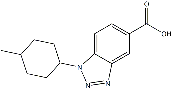 1-(4-methylcyclohexyl)-1H-1,2,3-benzotriazole-5-carboxylic acid 结构式