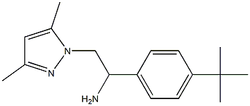 1-(4-tert-butylphenyl)-2-(3,5-dimethyl-1H-pyrazol-1-yl)ethanamine 结构式