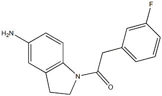 1-(5-amino-2,3-dihydro-1H-indol-1-yl)-2-(3-fluorophenyl)ethan-1-one 结构式