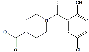 1-(5-chloro-2-hydroxybenzoyl)piperidine-4-carboxylic acid 结构式
