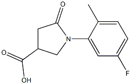 1-(5-fluoro-2-methylphenyl)-5-oxopyrrolidine-3-carboxylic acid 结构式