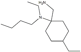 1-(aminomethyl)-N-butyl-N,4-diethylcyclohexan-1-amine 结构式