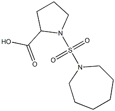 1-(azepane-1-sulfonyl)pyrrolidine-2-carboxylic acid 结构式