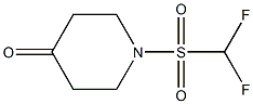 1-(difluoromethane)sulfonylpiperidin-4-one 结构式