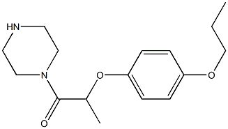 1-(piperazin-1-yl)-2-(4-propoxyphenoxy)propan-1-one 结构式