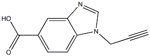 1-(prop-2-yn-1-yl)-1H-1,3-benzodiazole-5-carboxylic acid 结构式