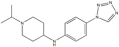 1-(propan-2-yl)-N-[4-(1H-1,2,3,4-tetrazol-1-yl)phenyl]piperidin-4-amine 结构式