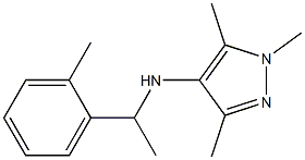 1,3,5-trimethyl-N-[1-(2-methylphenyl)ethyl]-1H-pyrazol-4-amine 结构式
