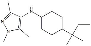 1,3,5-trimethyl-N-[4-(2-methylbutan-2-yl)cyclohexyl]-1H-pyrazol-4-amine 结构式