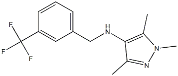 1,3,5-trimethyl-N-{[3-(trifluoromethyl)phenyl]methyl}-1H-pyrazol-4-amine 结构式