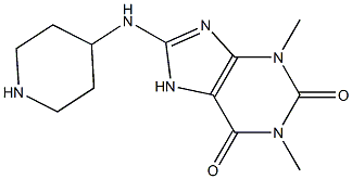 1,3-dimethyl-8-(piperidin-4-ylamino)-3,7-dihydro-1H-purine-2,6-dione 结构式