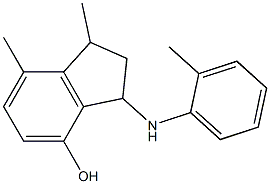 1,7-dimethyl-3-[(2-methylphenyl)amino]-2,3-dihydro-1H-inden-4-ol 结构式