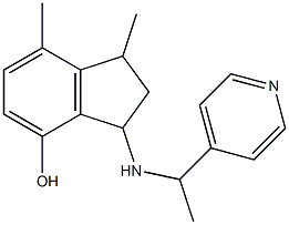 1,7-dimethyl-3-{[1-(pyridin-4-yl)ethyl]amino}-2,3-dihydro-1H-inden-4-ol 结构式
