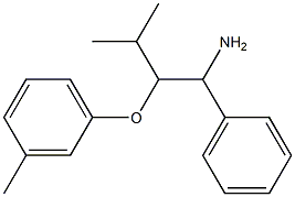 1-[(1-amino-3-methyl-1-phenylbutan-2-yl)oxy]-3-methylbenzene 结构式