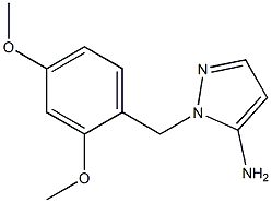 1-[(2,4-dimethoxyphenyl)methyl]-1H-pyrazol-5-amine 结构式