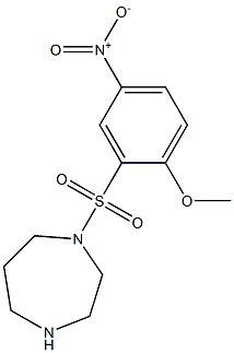 1-[(2-methoxy-5-nitrobenzene)sulfonyl]-1,4-diazepane 结构式