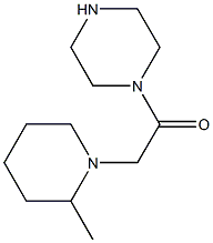 1-[(2-methylpiperidin-1-yl)acetyl]piperazine 结构式