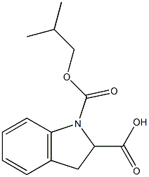 1-[(2-methylpropoxy)carbonyl]-2,3-dihydro-1H-indole-2-carboxylic acid 结构式