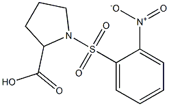 1-[(2-nitrobenzene)sulfonyl]pyrrolidine-2-carboxylic acid 结构式