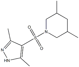 1-[(3,5-dimethyl-1H-pyrazol-4-yl)sulfonyl]-3,5-dimethylpiperidine 结构式