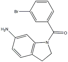 1-[(3-bromophenyl)carbonyl]-2,3-dihydro-1H-indol-6-amine 结构式