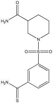 1-[(3-carbamothioylbenzene)sulfonyl]piperidine-3-carboxamide 结构式
