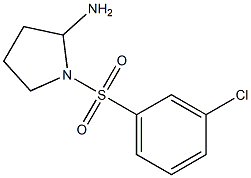 1-[(3-chlorobenzene)sulfonyl]pyrrolidin-2-amine 结构式