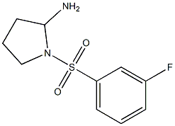 1-[(3-fluorobenzene)sulfonyl]pyrrolidin-2-amine 结构式