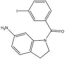 1-[(3-iodophenyl)carbonyl]-2,3-dihydro-1H-indol-6-amine 结构式