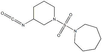 1-[(3-isocyanatopiperidine-1-)sulfonyl]azepane 结构式