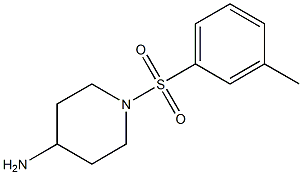 1-[(3-methylphenyl)sulfonyl]piperidin-4-amine 结构式