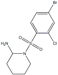 1-[(4-bromo-2-chlorobenzene)sulfonyl]piperidin-2-amine 结构式