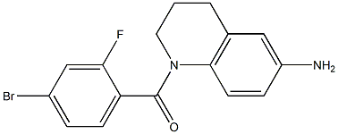 1-[(4-bromo-2-fluorophenyl)carbonyl]-1,2,3,4-tetrahydroquinolin-6-amine 结构式
