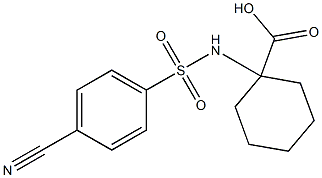 1-[(4-cyanobenzene)sulfonamido]cyclohexane-1-carboxylic acid 结构式