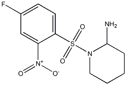 1-[(4-fluoro-2-nitrobenzene)sulfonyl]piperidin-2-amine 结构式