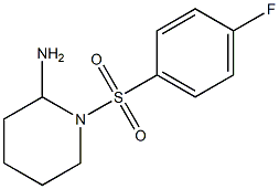 1-[(4-fluorobenzene)sulfonyl]piperidin-2-amine 结构式