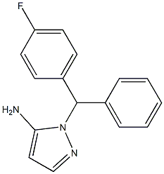 1-[(4-fluorophenyl)(phenyl)methyl]-1H-pyrazol-5-amine 结构式