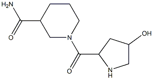 1-[(4-hydroxypyrrolidin-2-yl)carbonyl]piperidine-3-carboxamide 结构式