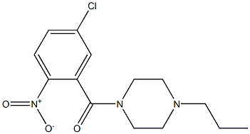 1-[(5-chloro-2-nitrophenyl)carbonyl]-4-propylpiperazine 结构式