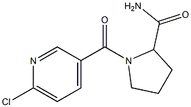 1-[(6-chloropyridin-3-yl)carbonyl]pyrrolidine-2-carboxamide 结构式