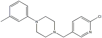 1-[(6-chloropyridin-3-yl)methyl]-4-(3-methylphenyl)piperazine 结构式