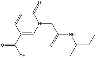 1-[(butan-2-ylcarbamoyl)methyl]-6-oxo-1,6-dihydropyridine-3-carboxylic acid 结构式