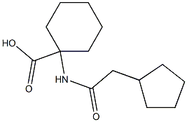 1-[(cyclopentylacetyl)amino]cyclohexanecarboxylic acid 结构式