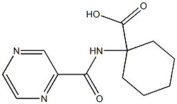 1-[(pyrazin-2-ylcarbonyl)amino]cyclohexanecarboxylic acid 结构式