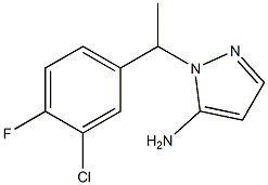 1-[1-(3-chloro-4-fluorophenyl)ethyl]-1H-pyrazol-5-amine 结构式