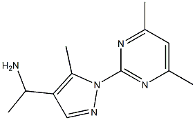 1-[1-(4,6-dimethylpyrimidin-2-yl)-5-methyl-1H-pyrazol-4-yl]ethan-1-amine 结构式