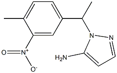 1-[1-(4-methyl-3-nitrophenyl)ethyl]-1H-pyrazol-5-amine 结构式