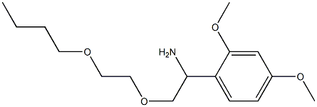 1-[1-amino-2-(2-butoxyethoxy)ethyl]-2,4-dimethoxybenzene 结构式